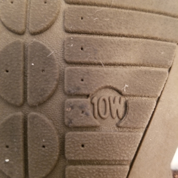 BearPaw Kai II Sandals Slides Straps Women's Size 10W Dark Brown Paisley Sole - Picture 7 of 7